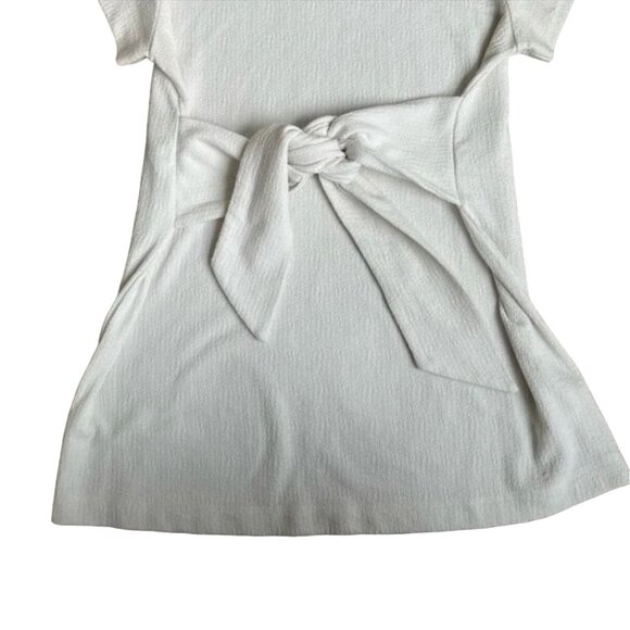 A Pea in The Pod Maternity Tie Top Women's Size Small White Cure Flattering Work - Picture 5 of 9